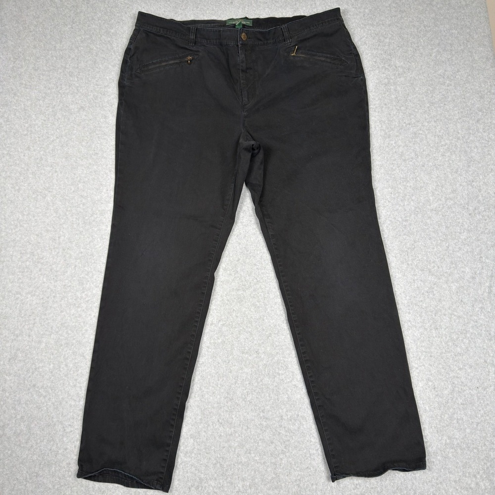 LRL Lauren Ralph Lauren Black Pants Womens 20W Straight Casual